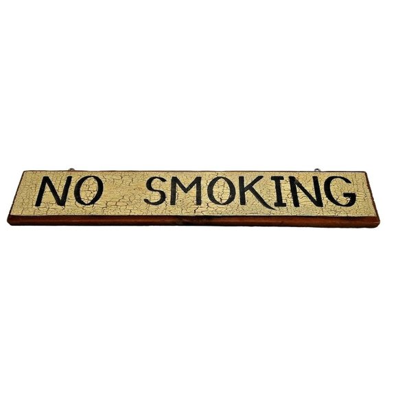 No Smoking Rustic Sign Wood Rustic Cottage Cabin Farmhouse - Picture 1 of 9